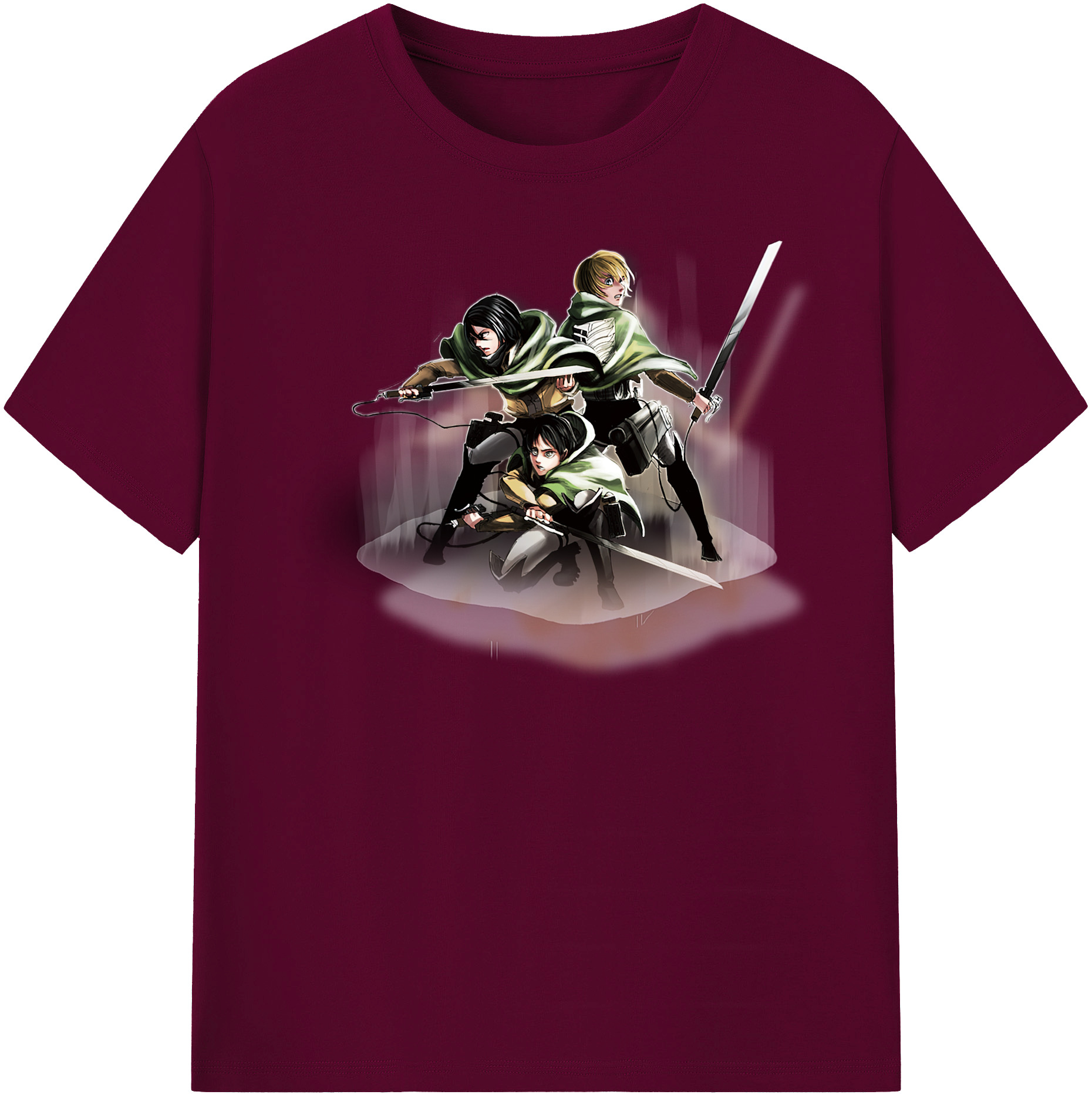 （画像用） 進撃の巨人 Attack on Titan レディースカジュアルプリントTシャツ（綿100％）
